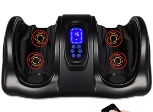 Therapeutic Foot Massager w/ High Intensity Rollers, Remote, 3 Modes