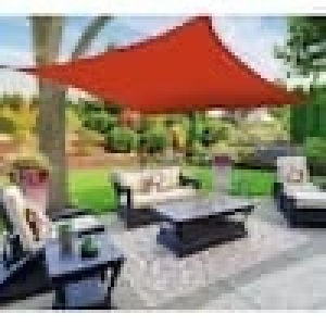 Sunshade Sail Canopy 16 ft. x 16 ft. Red Square Awning UV Block for Outdoor Patio Garden and Backyard 