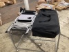 Lot of (2) Omysalon 31in Tall Directors Chairs. One has damaged side tray - 7