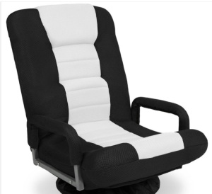 Gaming Floor Chair w/ 360-Degree Swivel, Armrest, Adjustable Backrest