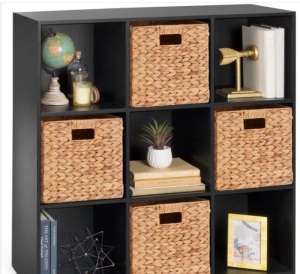 9-Cube Bookshelf Storage Display w/ 3 Removable Panels, Customizable Design-missing hardware