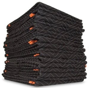 72 in. x 40 in. Heavy Duty Padded Moving Blankets, 6 Pack 