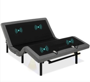 Adjustable Bed Base with Massage, USB Ports-no remote-queen