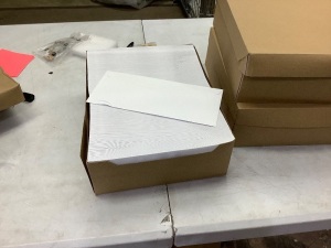 4 1/8 X 91/2 white envelopes, 5 boxes-500 per box