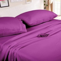 Fairyland Microfiber 1800 Thread Count Bed Sheet Set, Queen - New