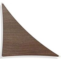 COLOURTREE 10 ft. x 10 ft. x 14.1 ft. 190 GSM Brown Right Triangle Sun Shade Sail Screen Canopy, Outdoor Patio and Pergola Cover&nbsp;