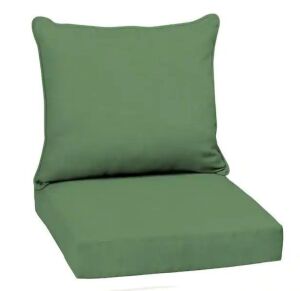 Arden Selections 22 in. x 24 in. 2-Piece Deep Seating Outdoor Lounge Chair Cushion in Moss Green Leala 