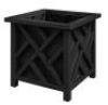 Pure Garden 15.5 in. L x 15.5 in. W x 16.5 in. H Polypropylene Garden Planter Box Black&nbsp;