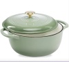 Cast-Iron Dutch Oven Kitchen Cookware w/ Enamel, Handles - 6qt