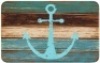 Lot of (2)&nbsp;Uphome Vintage Retro Nautical Anchor Flannel Microfiber Foam Bath Mats,&nbsp;20" W x 31" L - Appear New&nbsp;