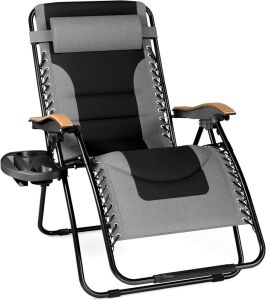 PHI VILLA Padded Zero Gravity Lounge Chair