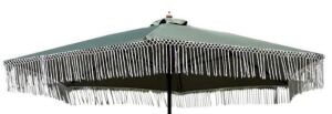 Lot of (3) 9ft 8 Ribs Replacement Umbrella Canopy w/ Tassels in Sage Green