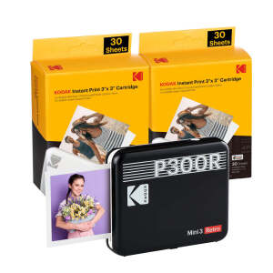 KODAK Mini 3 Retro 4PASS Portable Photo Printer (3x3 inches)