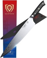 DALSTRONG 12"&nbsp;Chef Knife with Sheath, Shogun Series&nbsp;Japanese AUS-10V Super Steel, Damascus,&nbsp;G10 Handle - Appears New&nbsp;