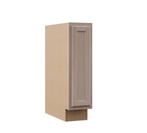 Hampton Bay 9 in. W x 24 in. D x 34.5 in. H Assembled Base Kitchen Cabinet in Unfinished with Recessed Panel