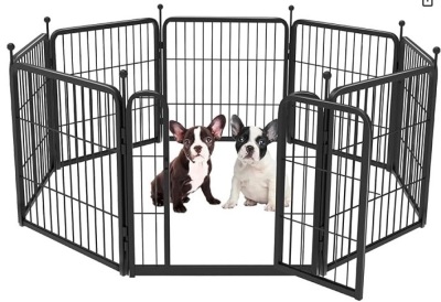 FXW Rollick Dog Playpen for Yard, Camping, 24" Height Heavy Duty for/Small Dogs/Puppies Dogs, 8 Panels│Patented