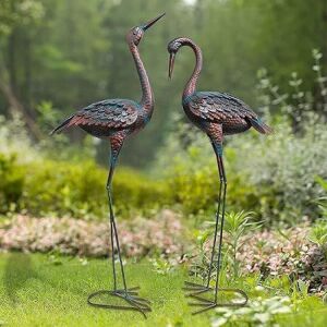 aboxoo Garden Crane Statue Decor, Set of 2 