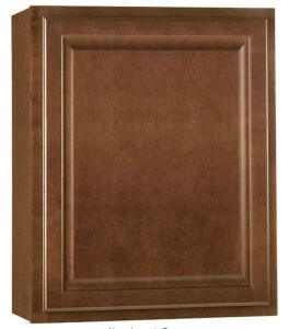 Hampton Bay Hampton 24 in. W x 12 in. D x 30 in. H Assembled Wall Kitchen Cabinet in Cognac