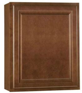 Hampton Bay Hampton 24 in. W x 12 in. D x 30 in. H Assembled Wall Kitchen Cabinet in Cognac