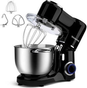Vospeed Stand Mixer, 7.5 QT 660W 6-Speed Tilt-Head with Stainless Steel Bowl, Beater, Hook, Whisk - E-Comm Return, Appears New, Tested/Works 
