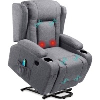 Electric Power Lift Recliner Massage Chair w/ Heat, USB Port, Cupholders&nbsp;36.5"(L) x 33"(W) x 41"(H)