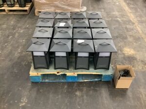 Lot of (16) Acoustic Research Bluetooth Speaker Lanterns & (10) Power Supplies - Unknown if Power Supplies Match or Work 