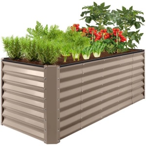 Outdoor Metal Raised Garden Bed for Vegetables, Flowers, Herbs - 8x2x2ft