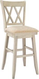 Swivel Counter Stool with Curved Wooden Back 26.3" Seat H for 35.3"~37.3" Counter 