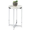 Round Coffee Side Table w/ Faux Marble Top 16" - Appears New  