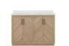 Glacier Bay Huckleberry 48 in. W x 19 in. D x 34 in. H Double Sink Bath Vanity in Weathered Tan with White Engineered Marble Top 