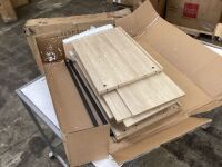 2-Door Rattan Storage Cabinet Accent Furniture for Living Room w/ Foot Pads - Unknown if Hardware is Complete&nbsp;