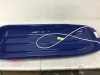 48in Kids Toboggan Snow Sled Board w/ Pull Rope, Curved Edges - 2