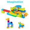 97-Piece Kids Create Your Own Marble Maze Run Racetrack Puzzle Game Set - 2