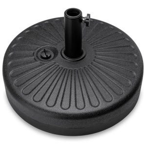 Plastic Patio Umbrella Base Pole Holder Accessory w/ Adjustable Knob