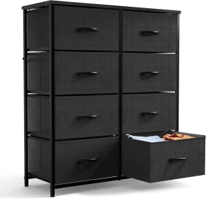  8 Drawers Chest Tower with Easy Pull Fabric Bins
