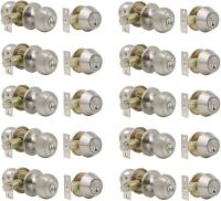 &nbsp;DECORITEN 10 Sets Keyed Alike Door Handleset with Deadbolt, Satin Nickel&nbsp;