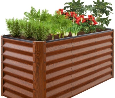 Outdoor Metal Raised Garden Bed for Vegetables, Flowers, Herbs - 4x2x2ft