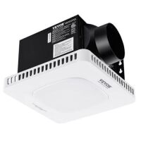 VEVOR Bathroom Exhaust Fan w/ Light, 1.5 Sones, Moisture-Resistant, 80 CFM