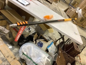 Extend a reach telescoping pole with duster attachment