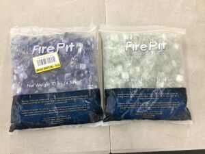 Lot of (2) 10lb Bags of Fire Glass 