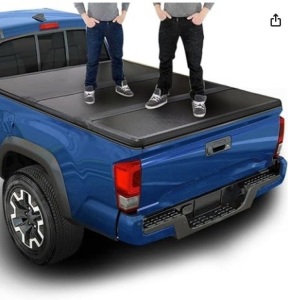 OSIAS Tri-Fold Hard Truck Bed Tonneau Cover On Top Compatible for 2005-2023 Nissan Frontier 3 Fold Solid 5 FT