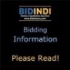 BIDDING INFORMATION - PLEASE READ!