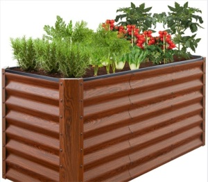 Outdoor Metal Raised Garden Bed for Vegetables, Flowers, Herbs - 4x2x2ft