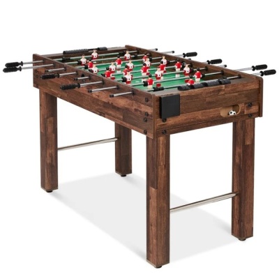 Foosball Game Table, Arcade Table Soccer w/ 2 Cup Holders, 2 Balls - 48in