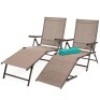Outdoor Patio Chaise Recliner Lounge Chairs w/ Rust-Resistant Frame, Set of 2 - Appear New&nbsp;&nbsp;