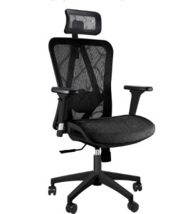 TICONN Big & Tall Ergonomic Office Chair, Home Office Desk Chairs with Wheels, Adjustable Headrest, 3D Adjustable Arm Rest, Lumbar Support (Black)