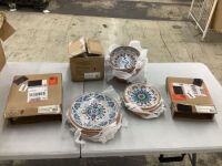 Azria Melamine 10.5" Dinner Plates, 8" Dinner Bowls, & 8.5" Salad Plates, Set of 6 Each&nbsp;