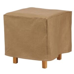 Lot of (4) Classic Accessories Duck Covers Essential 22 in. L x 22 in. W x 18 in. H Latte Square Ottoman/Side Table Cover