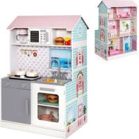 &nbsp;2 in 1 Kids Kitchen Playset and Dollhouse