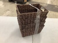 Lot of (4) Wicker Storage Baskets&nbsp;